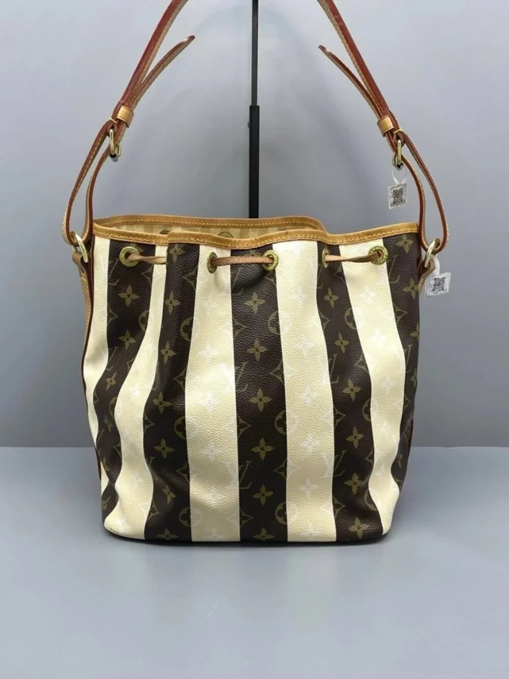 Louis Vuitton Limited Edition Rayures Petit Noe  Bucket Drawstring Shoulderbag
